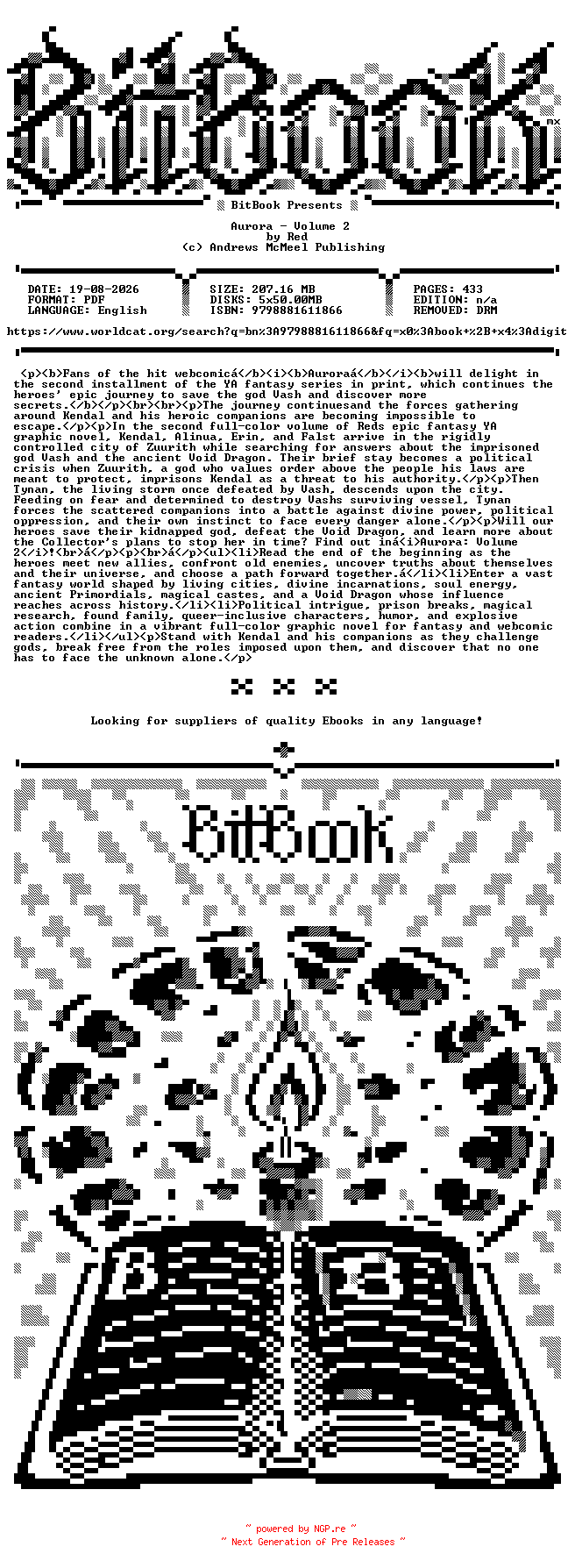 NFO for the release Andrews.McMeel.-.Aurora.Vol.02.2026.Retail.Comic.eBook-BitBook by BitBook