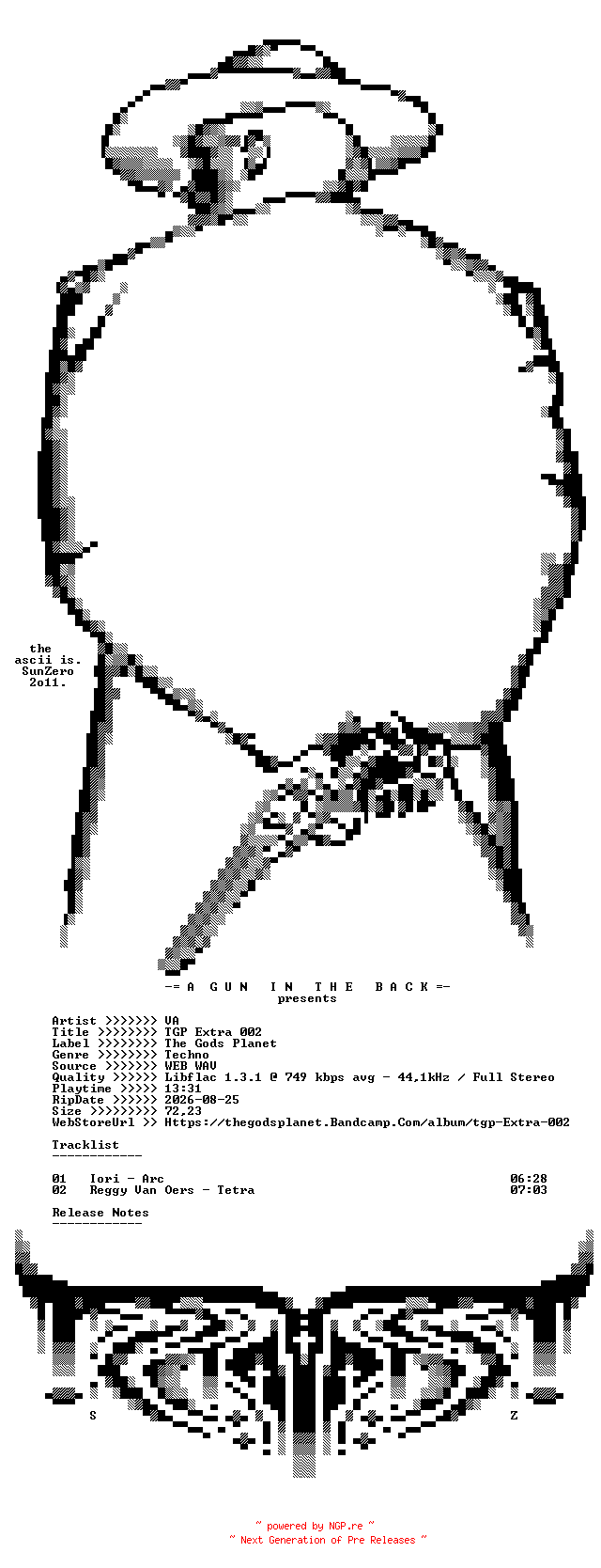 NFO for the release VA-TGP_Extra_002-(TGPEXTRA002)-16BIT-WEB-FLAC-2015-AGITB by AGITB