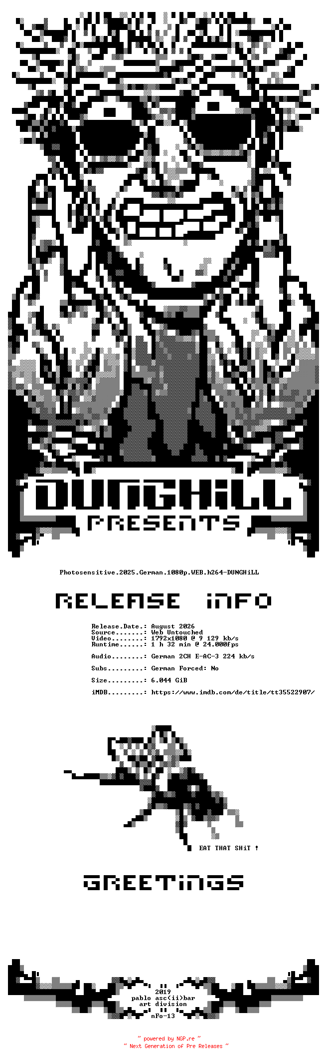 NFO for the release Photosensitive.2025.German.1080p.WEB.h264-DUNGHiLL by DUNGHiLL