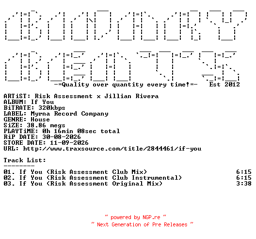 NFO for the release Risk_Assessment_x_Jillian_Rivera-If_You-(MRC004)-WEB-2026-BB by BB