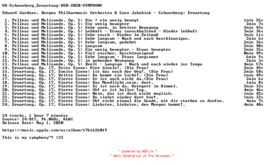 NFO for the release VA-Schoenberg_Erwartung-WEB-2020-SYMPHONY by SYMPHONY
