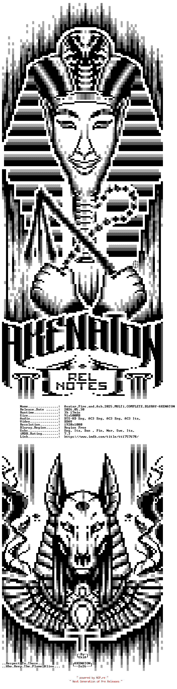 NFO for the release Avatar.Fire.and.Ash.2025.MULTi.COMPLETE.BLURAY-AKENATON by AKENATON