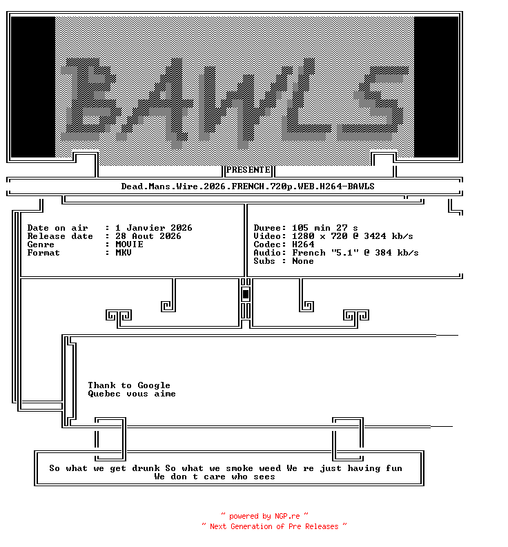 NFO for the release Dead.Mans.Wire.2026.FRENCH.720p.WEB.H264-BAWLS by BAWLS