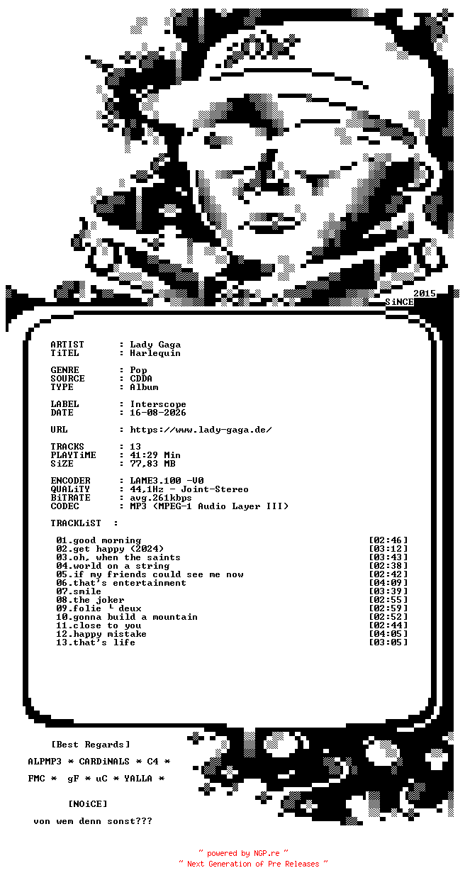 NFO for the release Lady_Gaga_-_Harlequin-2024-NOiCE by NOiCE