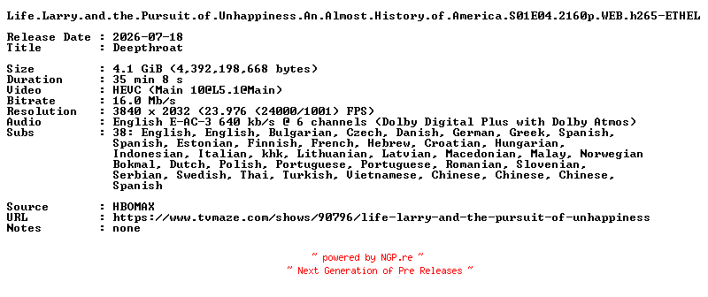 NFO for the release Life.Larry.and.the.Pursuit.of.Unhappiness.An.Almost.History.of.America.S01E04.2160p.WEB.h265-ETHEL by ETHEL