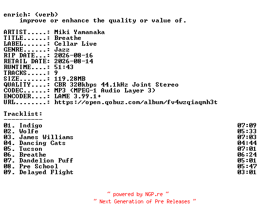 NFO for the release Miki_Yamanaka-Breathe-WEB-2026-ENRiCH by ENRiCH