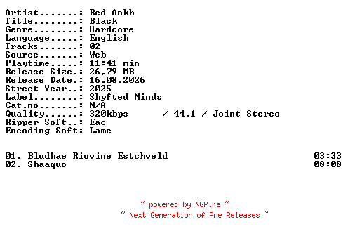 NFO for the release Red_Ankh-Black-WEB-2025-XTC_iNT by XTC_iNT