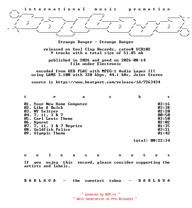 NFO for the release Strange_Danger-Strange_Danger-(SCR102)-WEB-2026-BAKLAVA by BAKLAVA