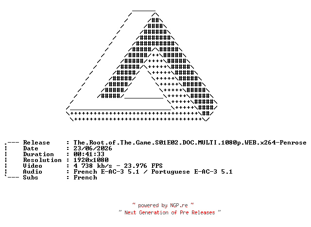 NFO for the release The.Root.of.The.Game.S01E02.DOC.MULTI.1080p.WEB.x264-Penrose by Penrose