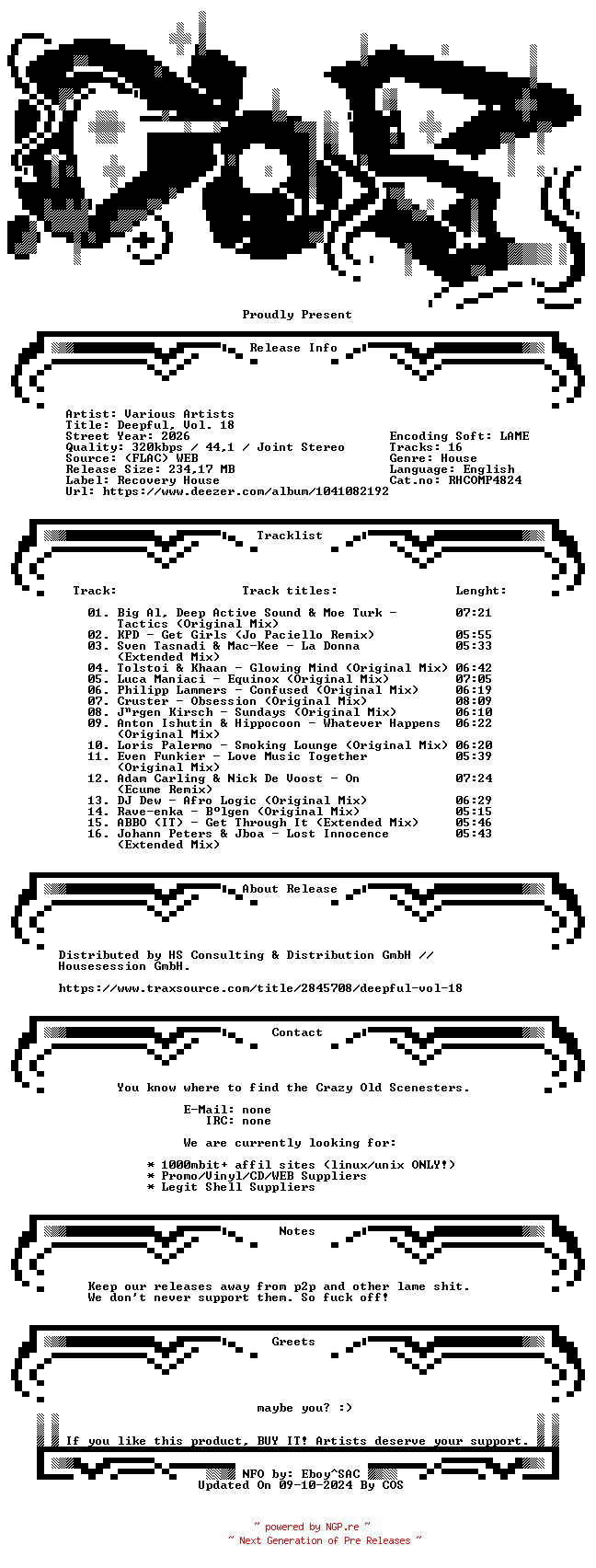 NFO for the release VA-Deepful_Vol._18-(RHCOMP4824)-WEB-2026-COS by COS