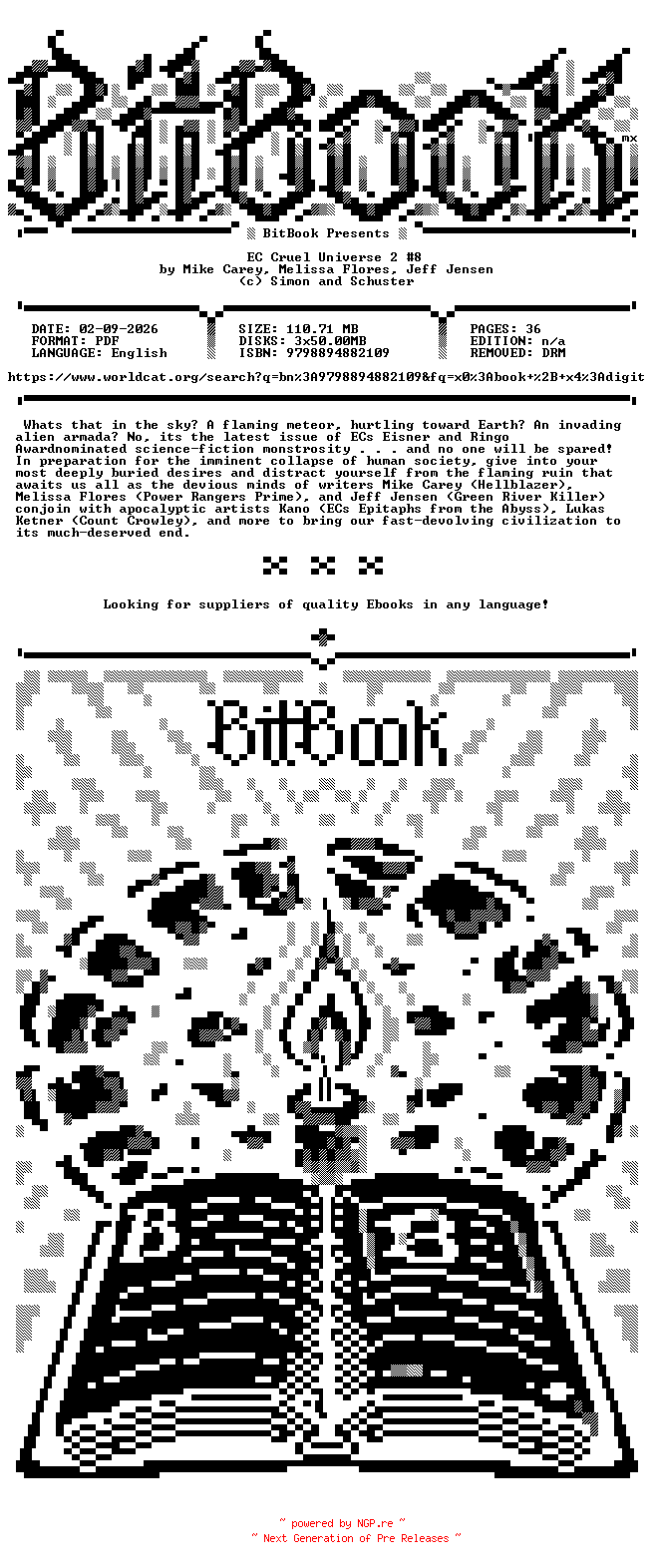 NFO for the release Oni.Press.-.EC.Cruel.Universe.2.No.08.2026.Retail.Comic.eBook-BitBook by BitBook