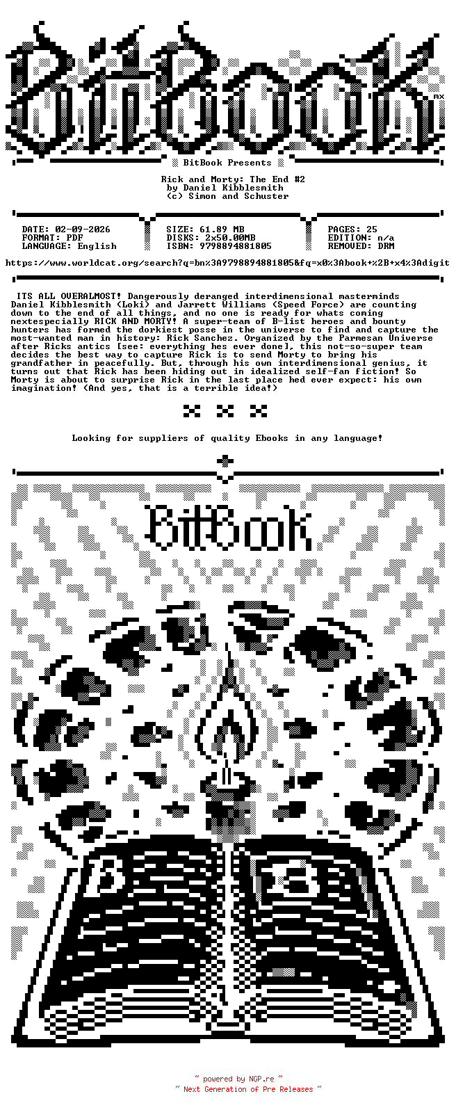 NFO for the release Oni.Press.-.Rick.and.Morty.The.End.No.02.2026.Retail.Comic.eBook-BitBook by BitBook