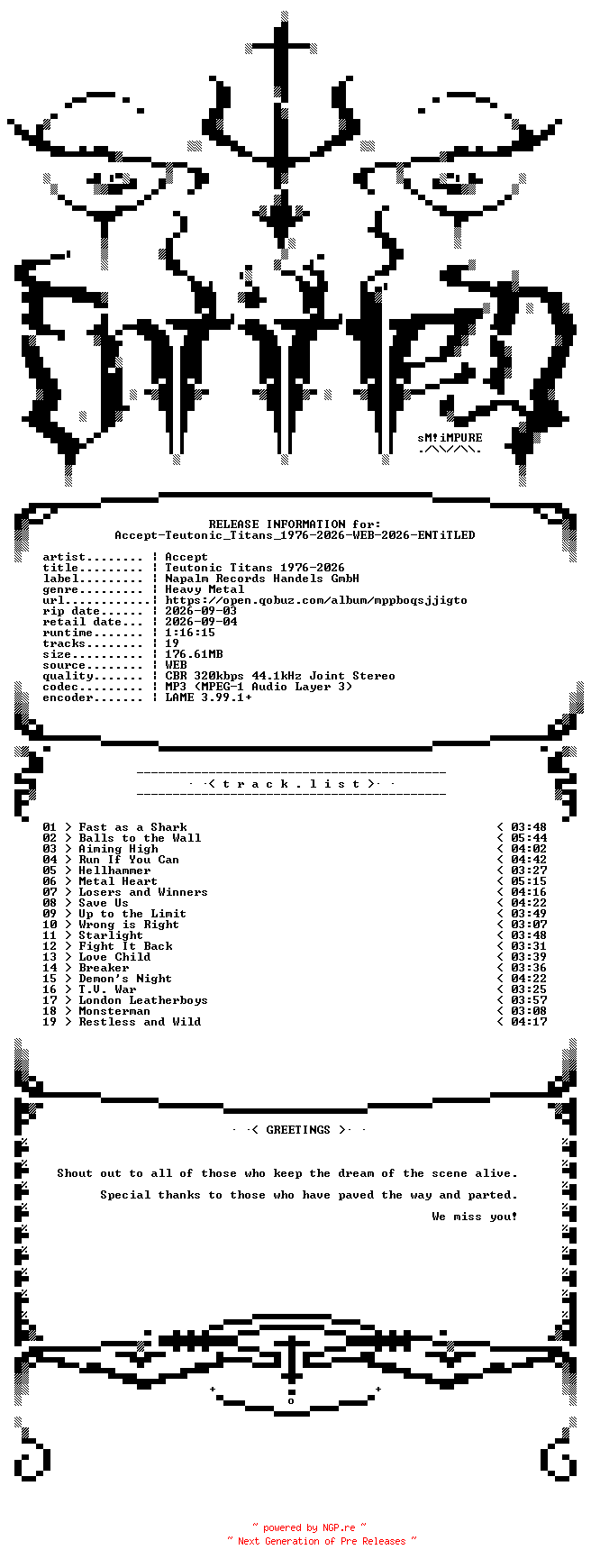 NFO for the release Accept-Teutonic_Titans_1976-2026-WEB-2026-ENTiTLED by ENTiTLED