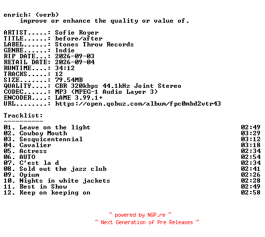 NFO for the release Sofie_Royer-before__after-WEB-2026-ENRiCH by ENRiCH