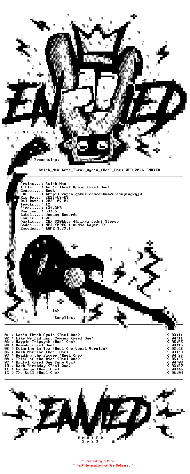 NFO for the release Stick_Men-Lets_Thrak_Again_(Reel_One)-WEB-2026-ENViED by ENViED