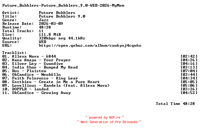 NFO for the release Future_Bubblers-Future_Bubblers_9.0-WEB-2026-MyMom by MyMom