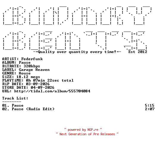 NFO for the release Federfunk-Pause-(GH46)-WEB-2026-BB by BB