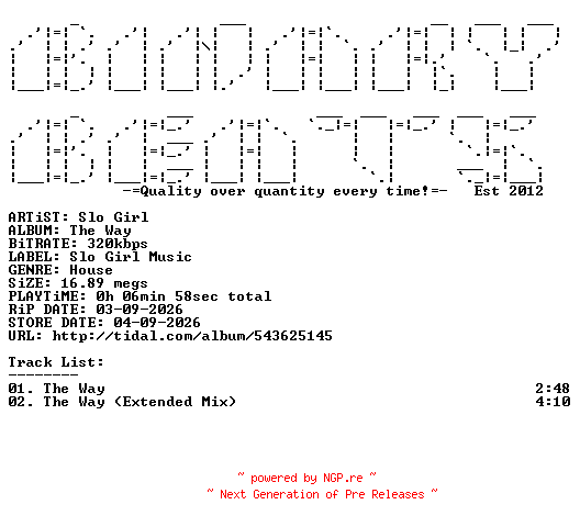 NFO for the release Slo_Girl-The_Way-(SLGRL003)-WEB-2026-BB by BB