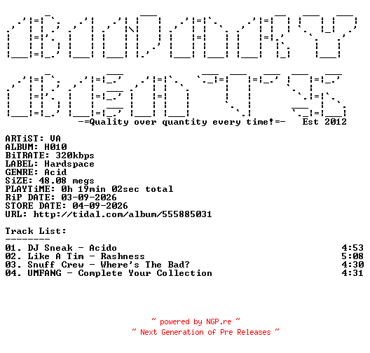 NFO for the release VA-H010-(H010)-WEB-2026-BB by BB