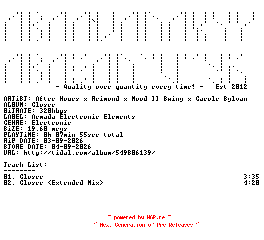 NFO for the release After_Hours_x_Reimond_x_Mood_II_Swing_x_Carole_Sylvan-Closer-(BTAR0061)-WEB-2026-BB by BB