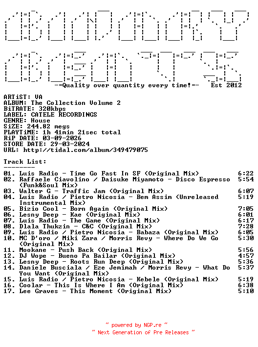 NFO for the release VA-The_Collection_Volume_2-(CTECP002)-WEB-2024-BB by BB