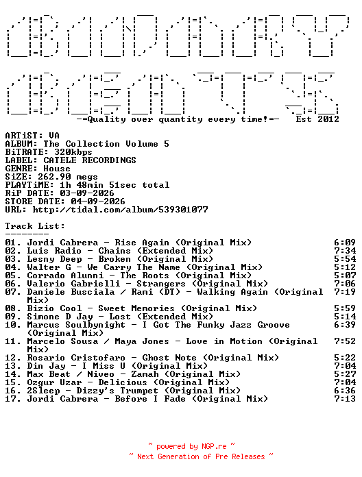 NFO for the release VA-The_Collection_Volume_5-(CTECP007)-WEB-2026-BB by BB