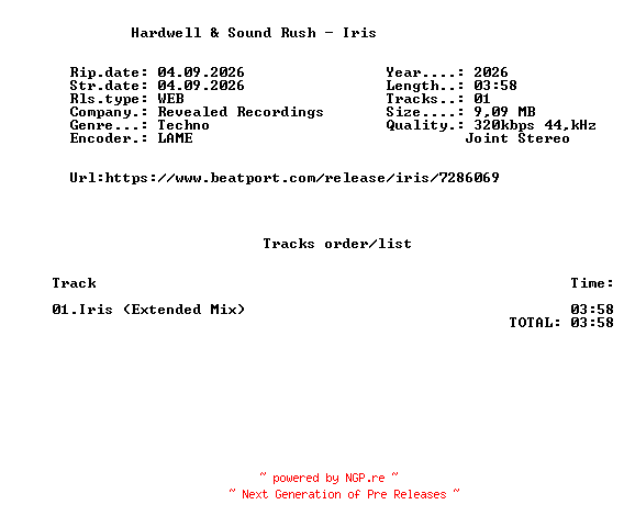 NFO for the release Hardwell_And_Sound_Rush_-_Iris-(REVR1322B)-SINGLE-WEB-2026-FMC by FMC