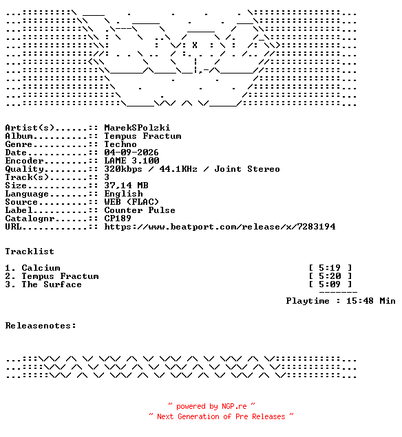NFO for the release MarekSPolzki-Tempus_Fractum-CP189-WEB-2026-WAV by WAV