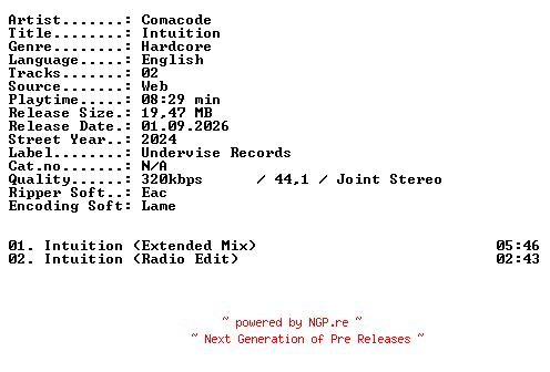 NFO for the release Comacode-Intuition-WEB-2024-XTC_iNT by XTC_iNT