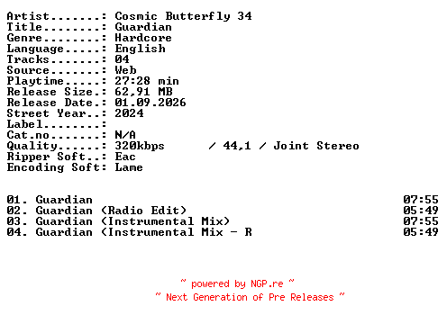 NFO for the release Cosmic_Butterfly_34-Guardian-WEB-2024-XTC_iNT by XTC_iNT