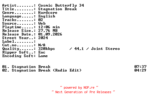 NFO for the release Cosmic_Butterfly_34-Stagnation_Break-WEB-2024-XTC_iNT by XTC_iNT