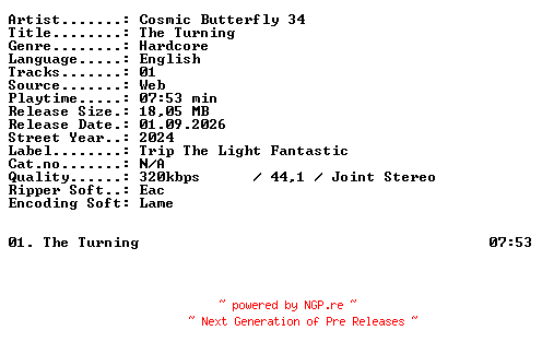NFO for the release Cosmic_Butterfly_34-The_Turning-SINGLE-WEB-2024-XTC_iNT by XTC_iNT