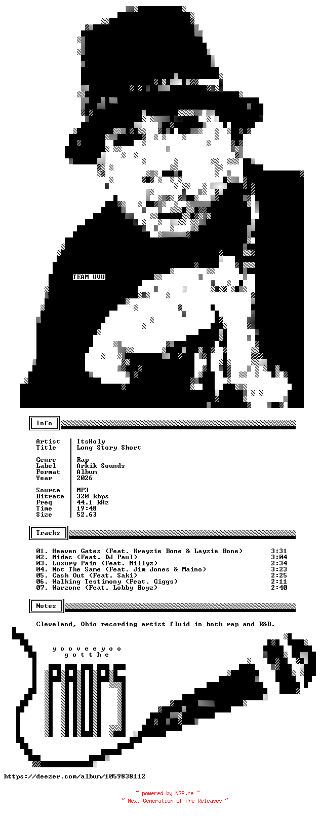 NFO for the release ItsHoly-Long_Story_Short-WEB-2026-UVU by UVU