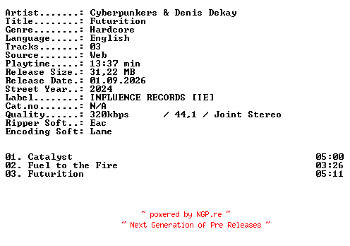 NFO for the release Cyberpunkers_and_Denis_Dekay-Futurition-WEB-2024-XTC_iNT by XTC_iNT