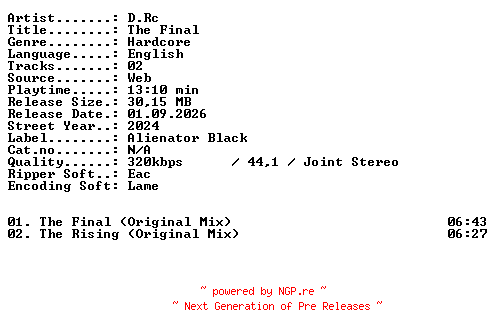 NFO for the release Drc-The_Final-WEB-2024-XTC_iNT by XTC_iNT