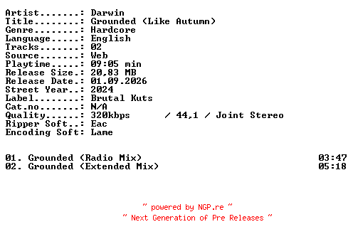 NFO for the release Darwin-Grounded_(Like_Autumn)-WEB-2024-XTC_iNT by XTC_iNT