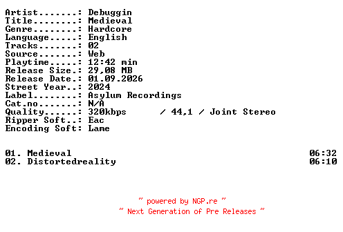 NFO for the release Debuggin-Medieval-WEB-2024-XTC_iNT by XTC_iNT
