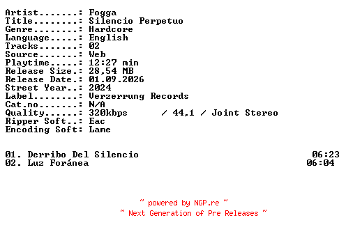 NFO for the release Fogga-Silencio_Perpetuo-WEB-2024-XTC_iNT by XTC_iNT