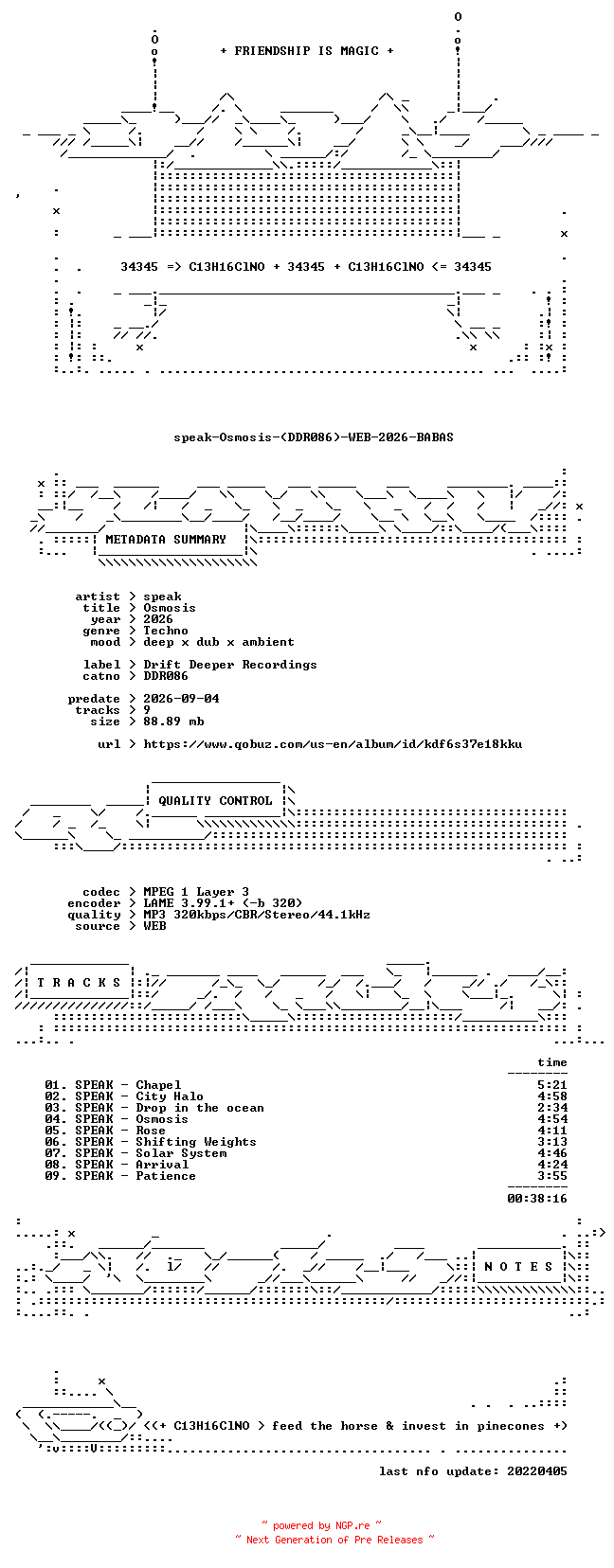 NFO for the release speak-Osmosis-(DDR086)-WEB-2026-BABAS by BABAS