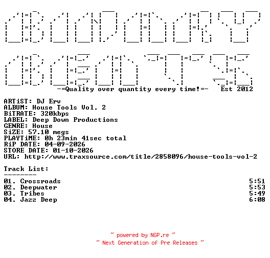 NFO for the release DJ_Erv-House_Tools_Vol._2-(005)-WEB-2026-BB by BB