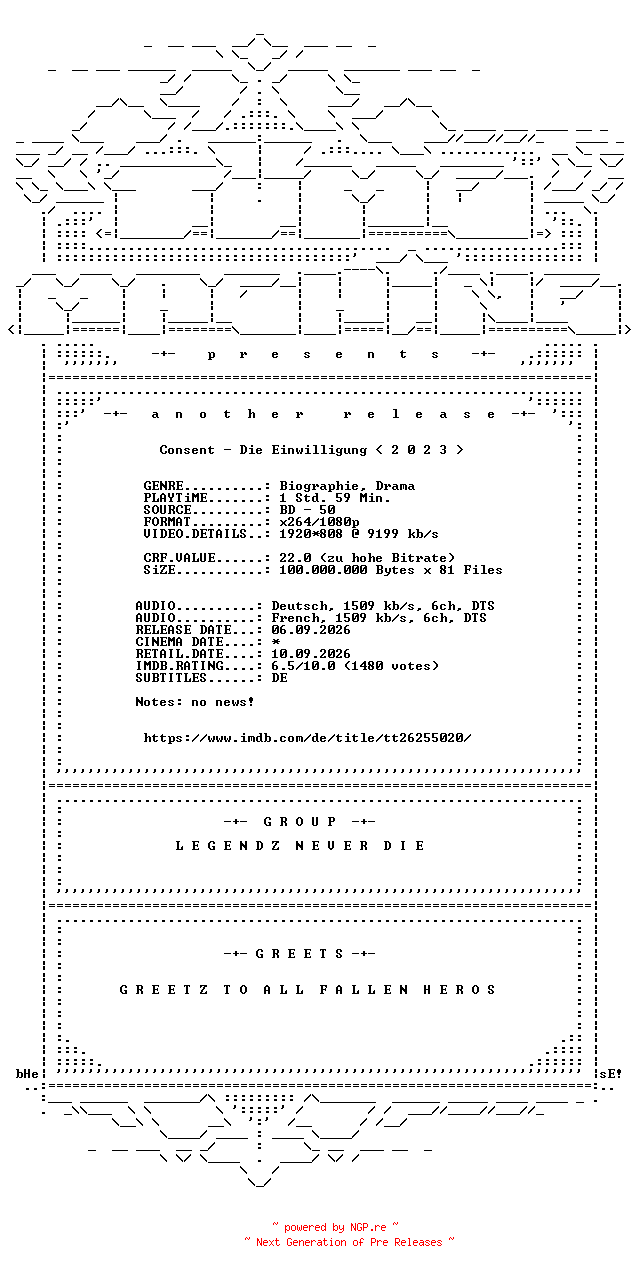 NFO for the release Consent.Die.Einwilligung.2023.German.DL.1080p.BluRay.x264-TM by TM
