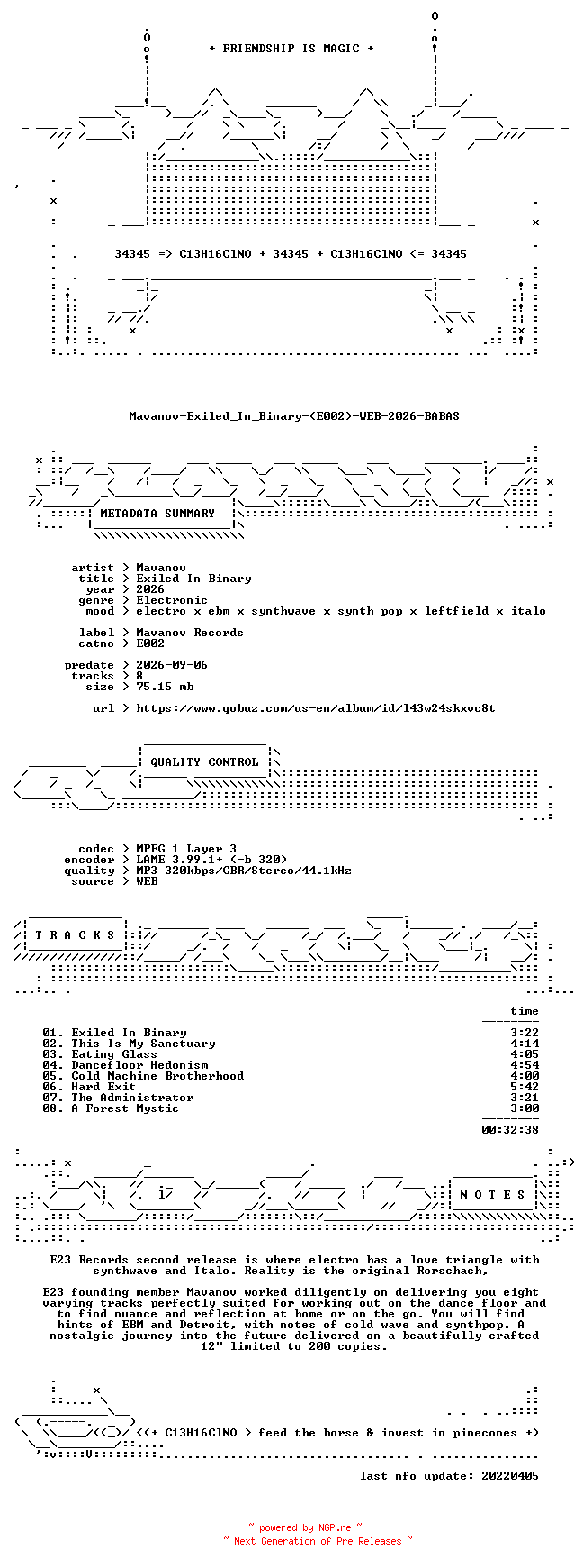 NFO for the release Mavanov-Exiled_In_Binary-(E002)-WEB-2026-BABAS by BABAS