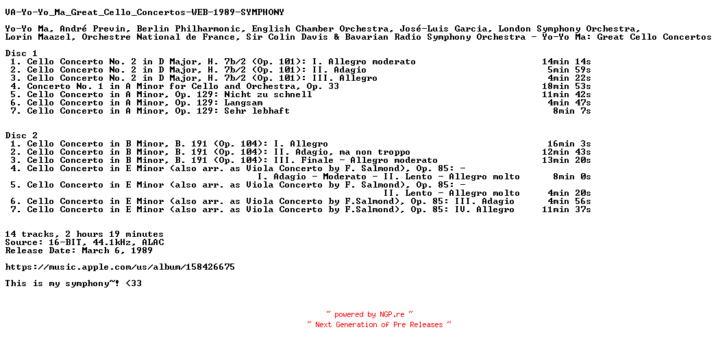 NFO for the release VA-Yo-Yo_Ma_Great_Cello_Concertos-WEB-1989-SYMPHONY by SYMPHONY