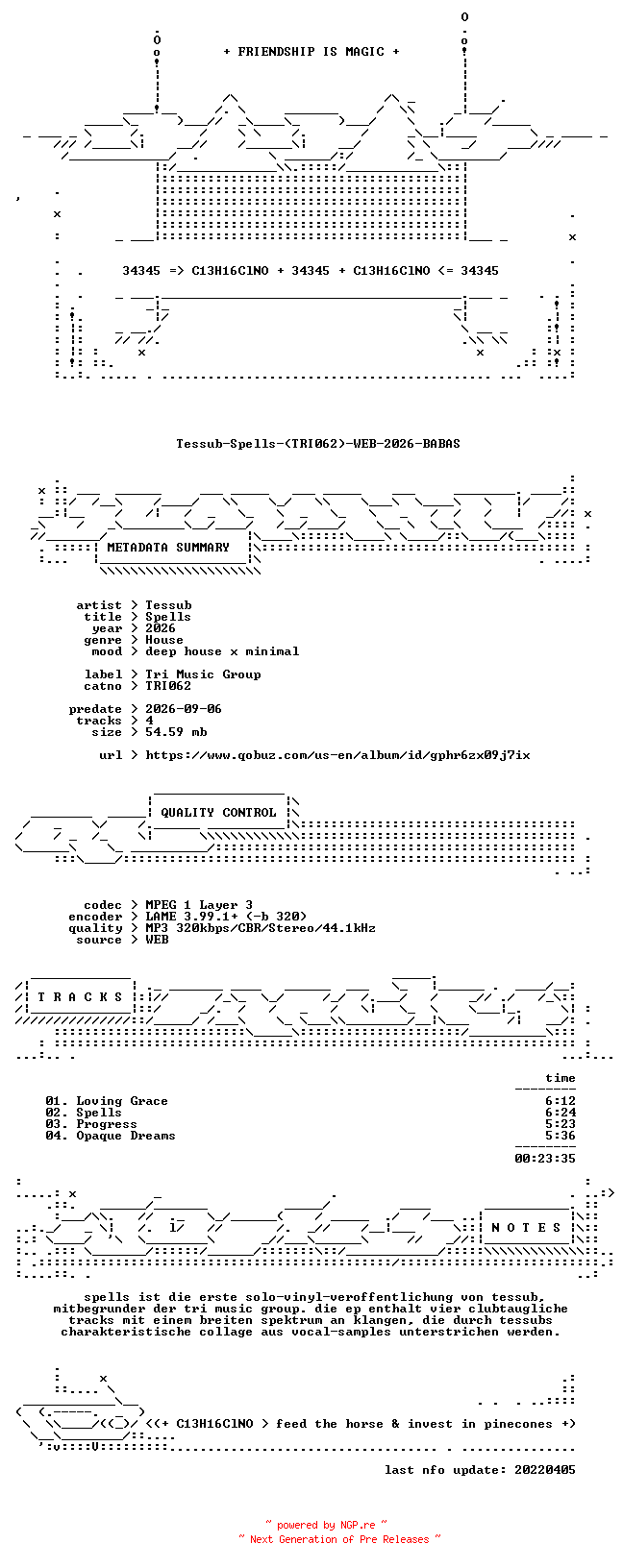 NFO for the release Tessub-Spells-(TRI062)-WEB-2026-BABAS by BABAS