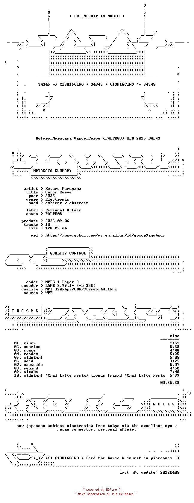 NFO for the release Kotaro_Maruyama-Vapor_Curve-(PALP008)-WEB-2025-BABAS by BABAS