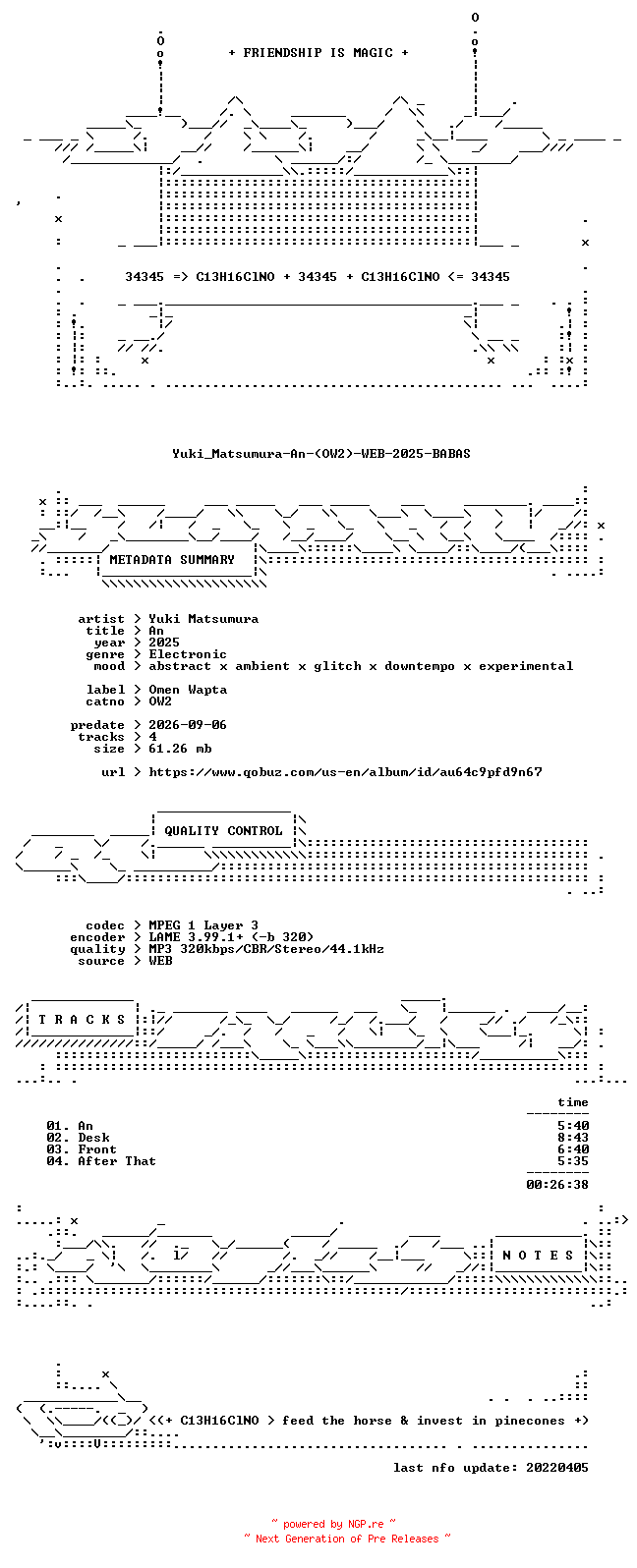 NFO for the release Yuki_Matsumura-An-(OW2)-WEB-2025-BABAS by BABAS