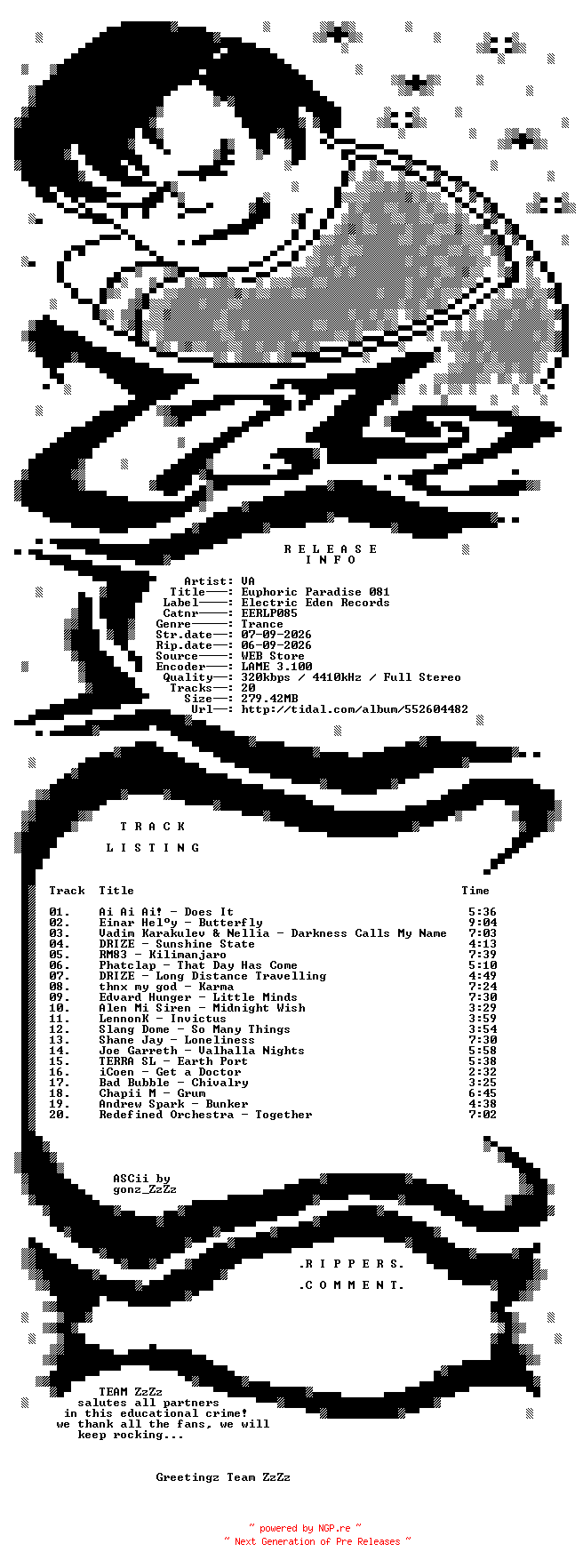 NFO for the release VA_-_Euphoric_Paradise_081-(EERLP085)-WEB-2026-ZzZz by ZzZz