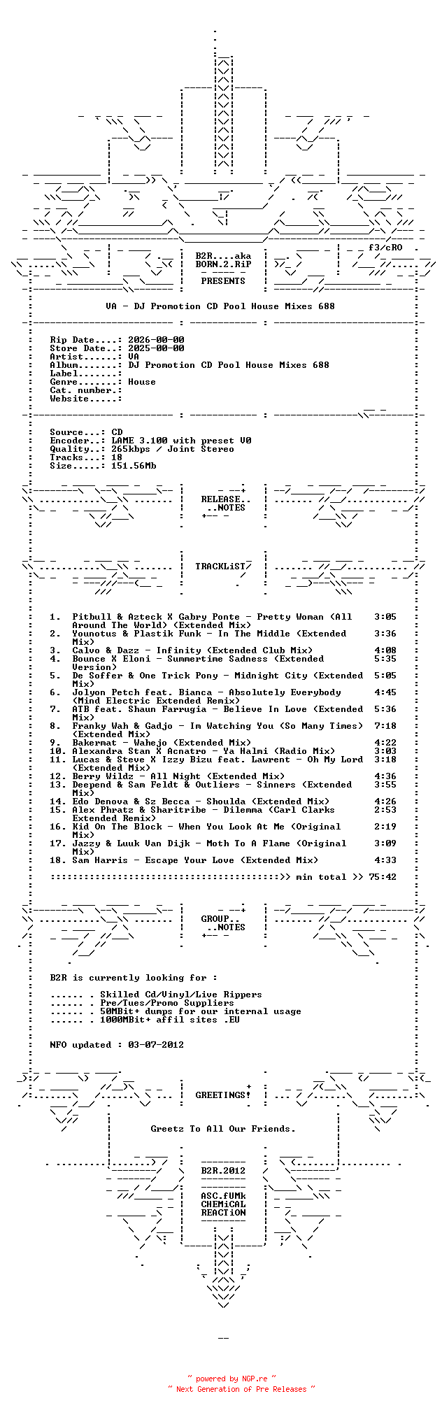 NFO for the release VA-DJ_Promotion_CD_Pool_House_Mixes_688-2025-B2R by B2R
