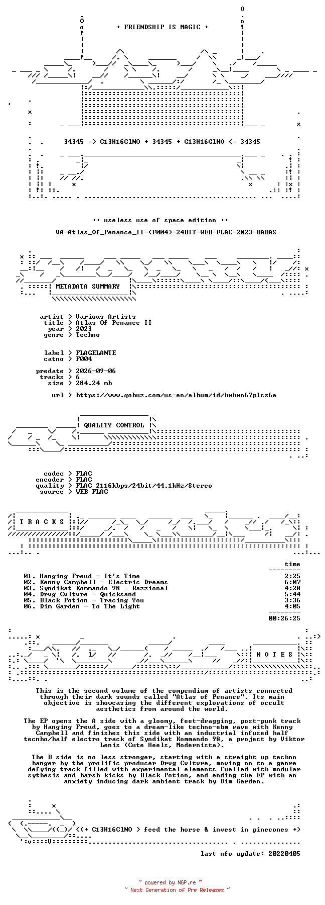 NFO for the release VA-Atlas_Of_Penance_II-(F004)-24BIT-WEB-FLAC-2023-BABAS by BABAS