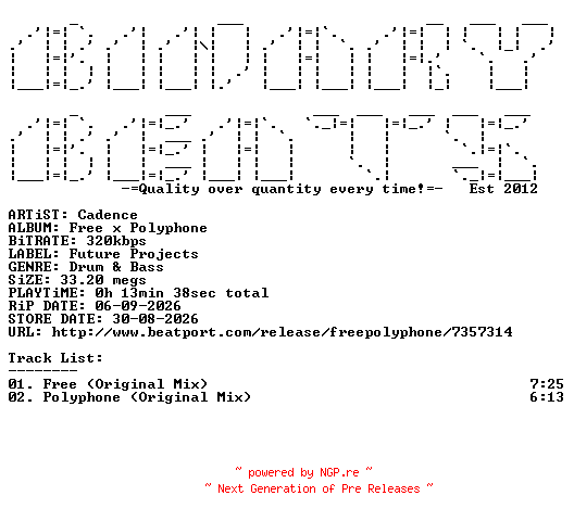 NFO for the release Cadence-Free_x_Polyphone-(FP019)-WEB-2026-BB by BB